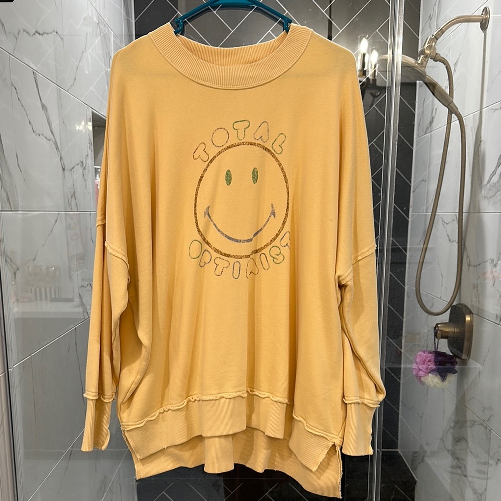 Yellow Smiley Face Sweater